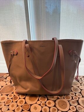 Lodis Roomy New Tote with Pink Edge Trim